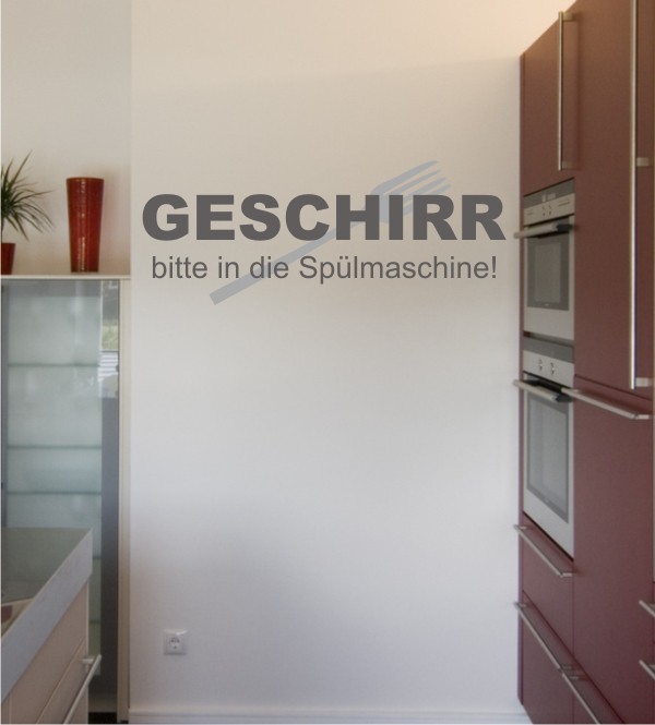 Geschirr bitte... als Wandtattoo