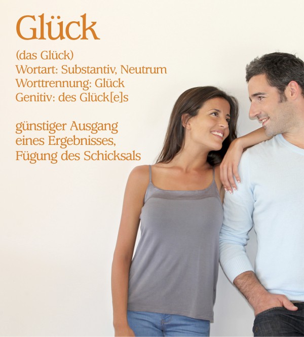 Definition Glück als Wandtattoo