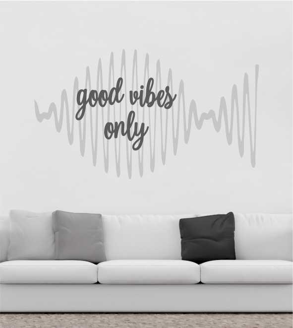 Good Vibes als 2-farbiges Wandtattoo