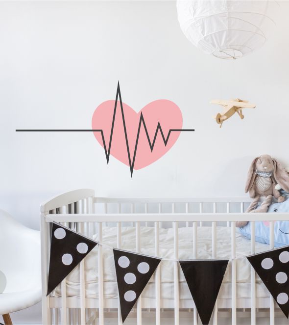 Heartbeat als Wandtattoo 