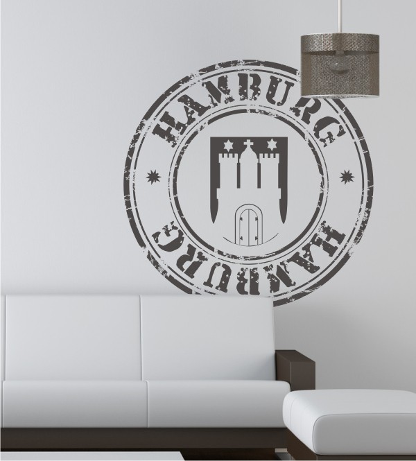 Stempel von Hamburg als Wandtattoo 