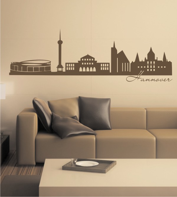 Skyline von Hannover als stylisches Wandtattoo