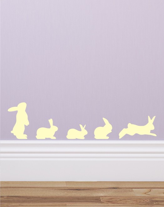 Hasen als Wandtattoo
