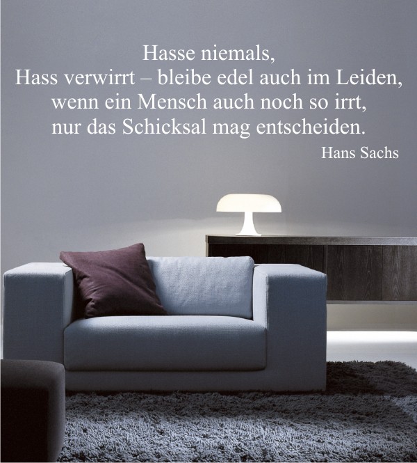 Hasse niemals als Wandtattoo