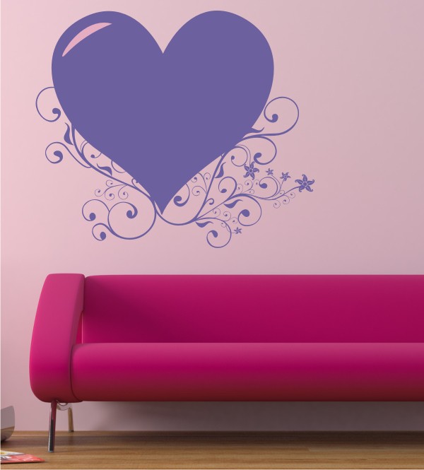 Herzranke als Wandtattoo