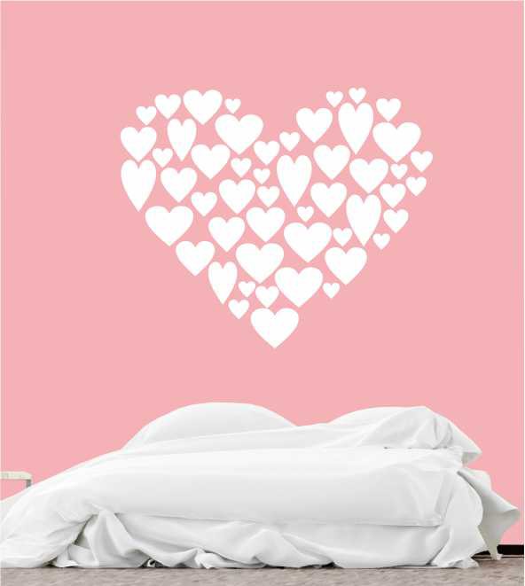 Herz als Wandtattoo 