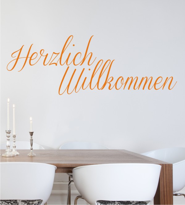 Herzlich Willkommen als Wandtattoo
