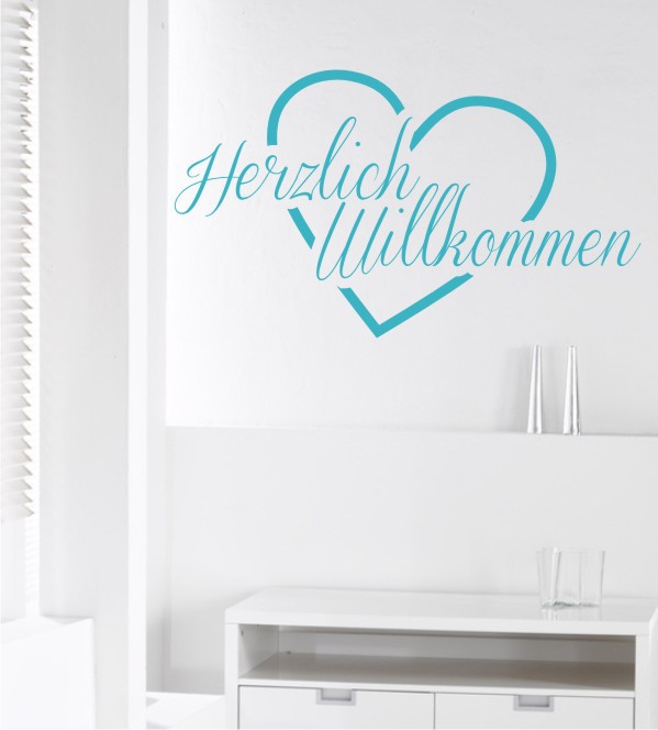 Herzlich Willkommen 3 als Wandtattoo