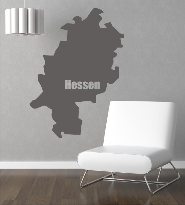 Umriss von Hessen als Wandtattoo