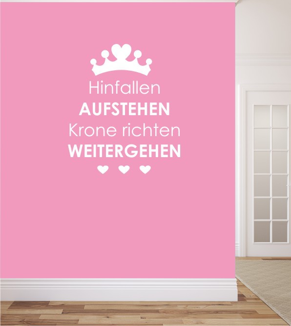 Hinfallen, Aufstehen...  als Wandtattoo
