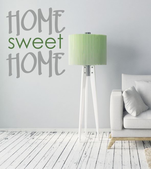 Home sweet 2-farbig.. als Wandtattoo