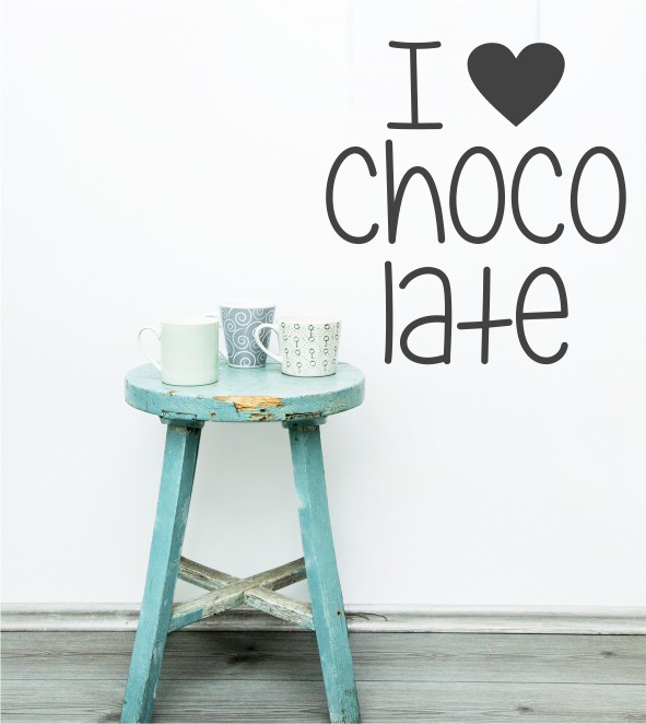 I love chocolate als Wandtattoo