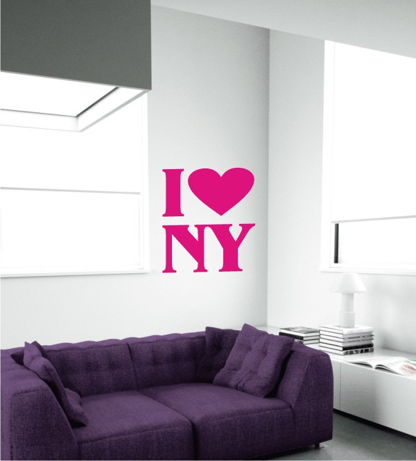 I Love NY als Wandtattoo