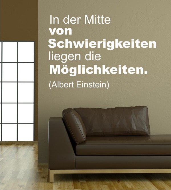 In der Mitte... als Wandtattoo