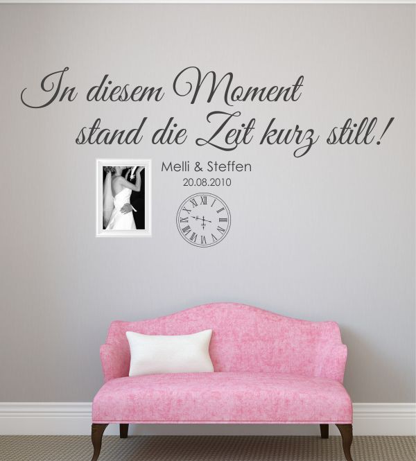 In diesem Moment mit Uhr als Wandtattoo