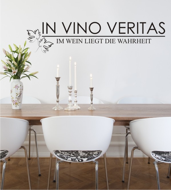 In Vino Veritas als Wandtattoo
