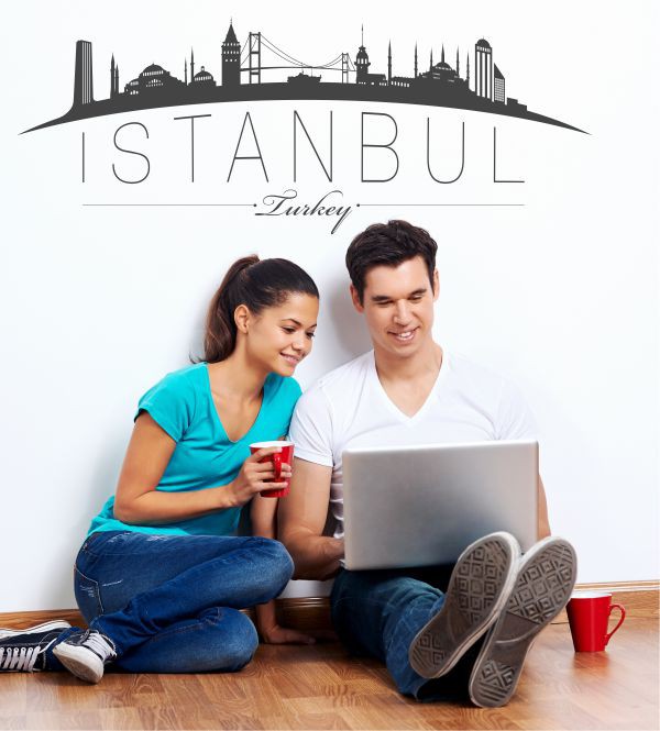 Istanbul Skyline als Wandtattoo