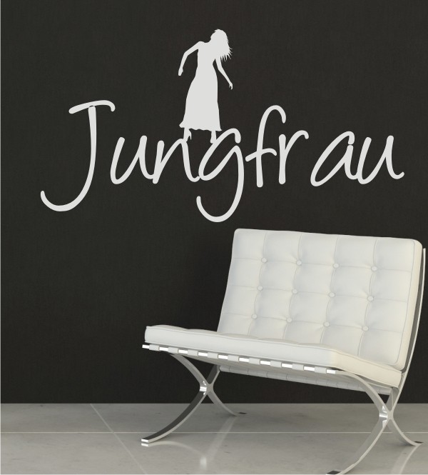 Jungfrau mit Symbol als Wandtattoo