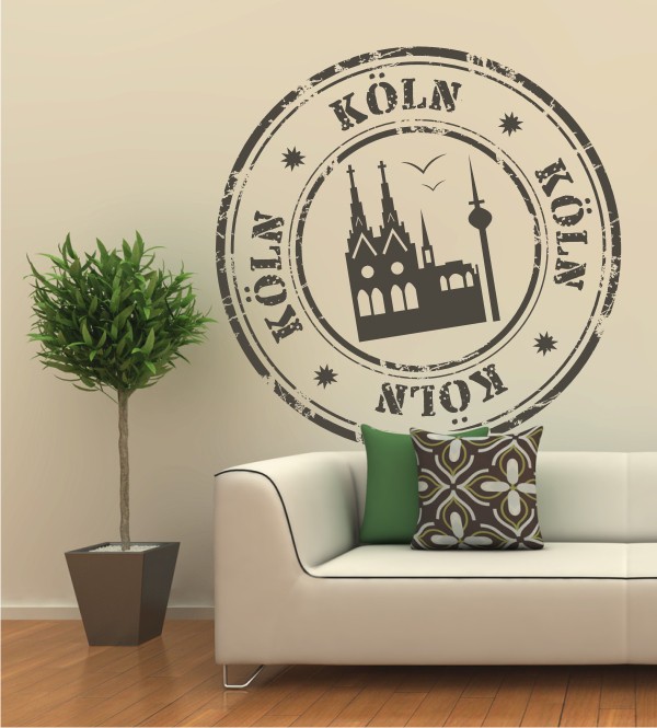 Stempel von Köln als Wandtattoo 