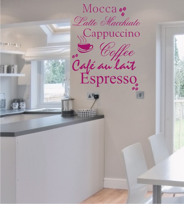 Kaffee Coffee 2 als Wandtattoo