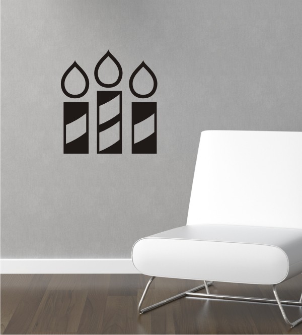 Kerzen als Wandtattoo