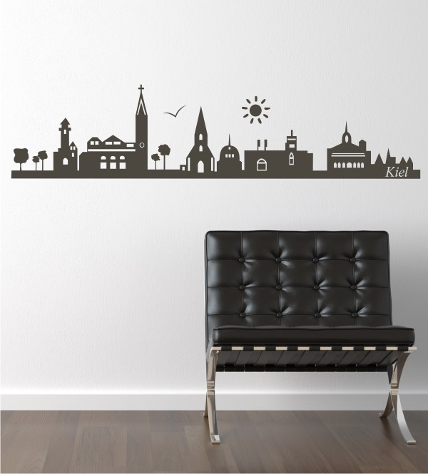 Skyline von Kiel als Wandtattoo 