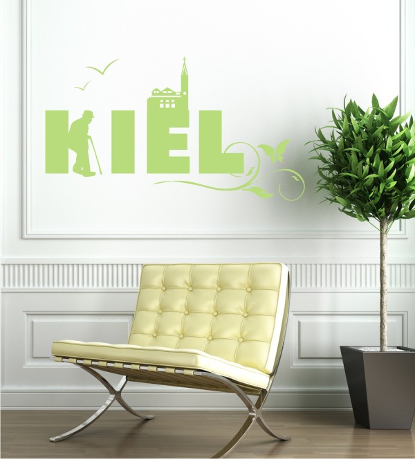 Kiel als Schriftzug als Wandtattoo