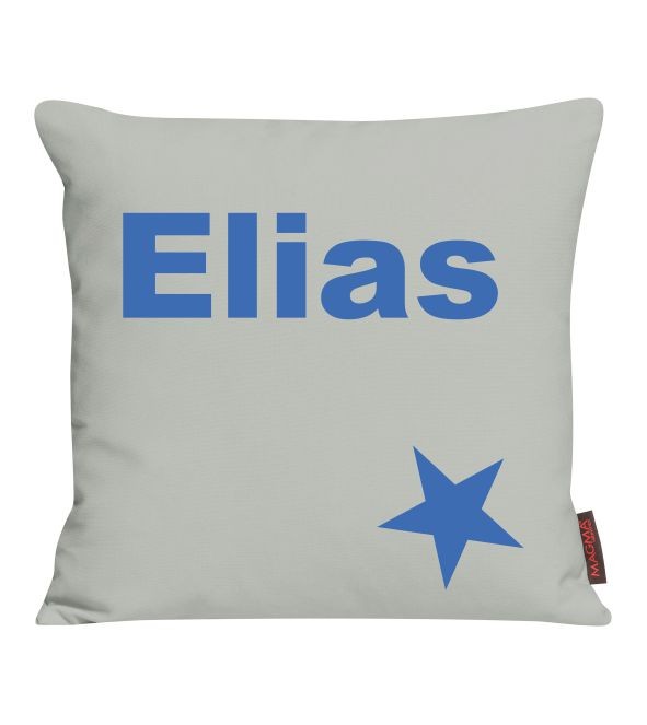 Kissen bedruckt mit Name und Stern