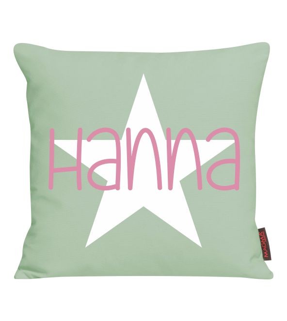 Kissen bedruckt mit Stern und Name