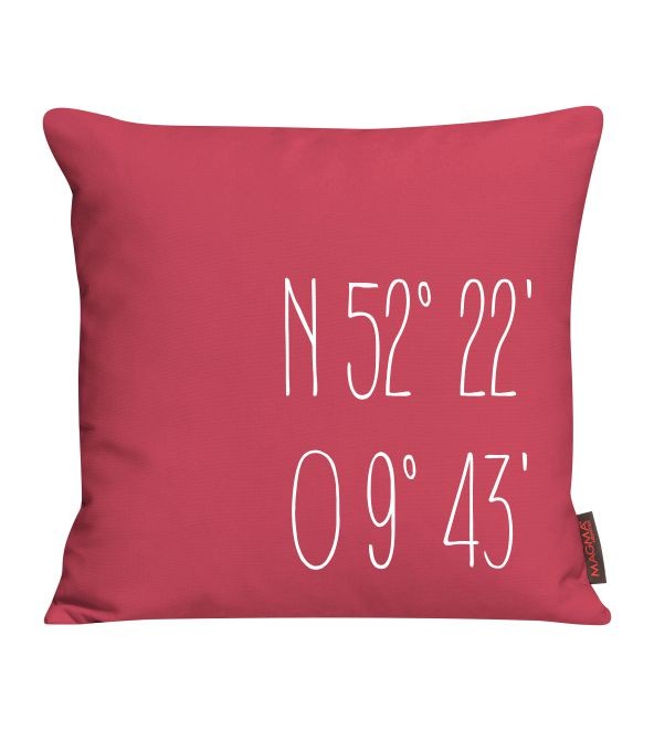 Kissen mit Koordinaten