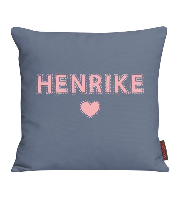 Kissen mit Name und Herz