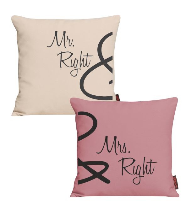 Mrs. + Mr. Kissen mit Namen 