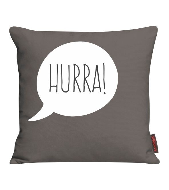 Kissen Sprechblase HURRA!