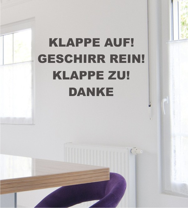 Klappe auf... als Wandtattoo