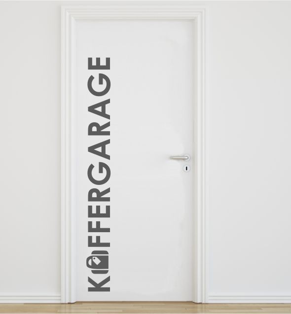 Koffergarage als Wandtattoo 