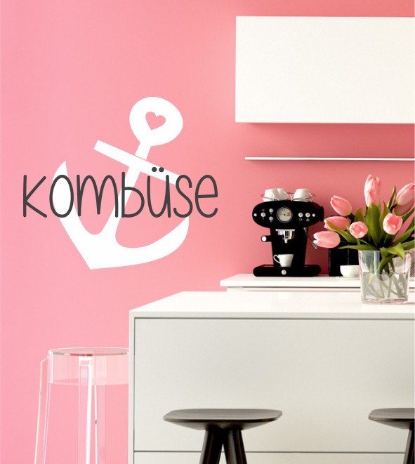Kombüse mit Anker als 2-farbiges Wandtattoo