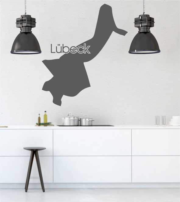 Lübeck Umriss als Wandtattoo