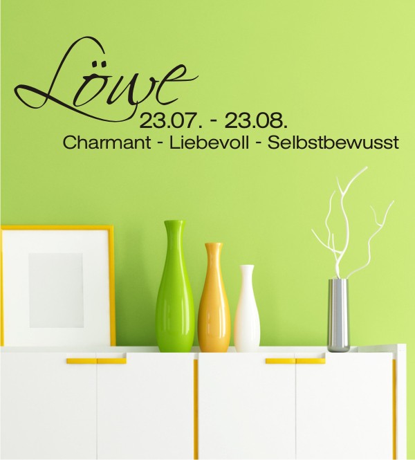 Löwe + Eigenschaften als Wandtattoo