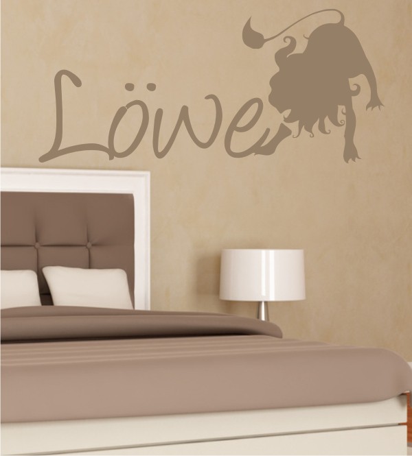 Löwe mit Symbol als Wandtattoo
