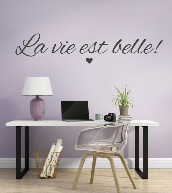 La vie est belle als Wandtattoo