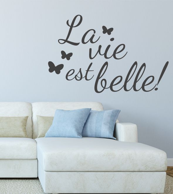 La vie est belle 2 als Wandtattoo