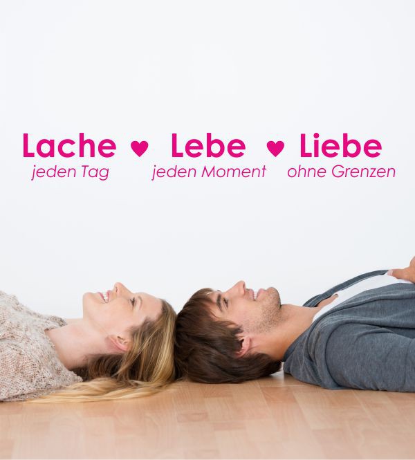 Lache Lebe.. als Wandtattoo