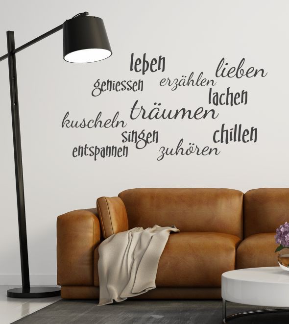 Leben, genießen.. als Wandtattoo
