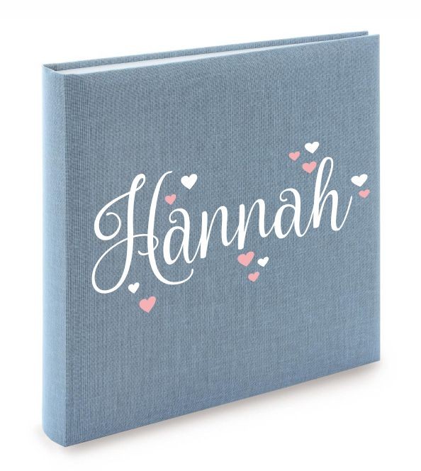 Album mit Name und Herzen