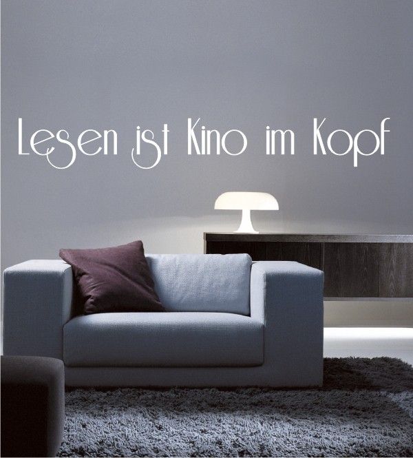 Lesen ist Kino im Kopf als Wandtattoo