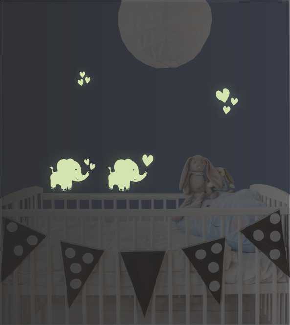 Leuchtset Elefant leuchtend