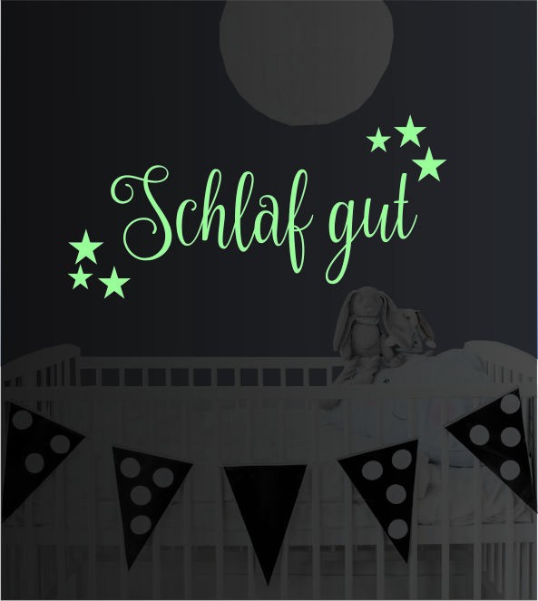 Schlaf gut als Leuchtsticker