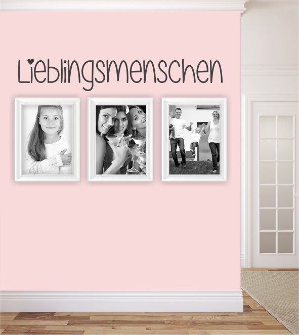 Schriftzug Lieblingsmenschen als Wandtattoo