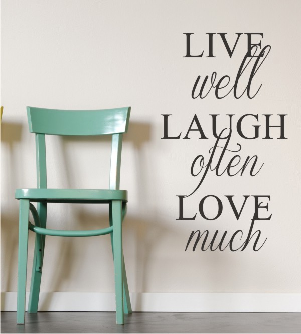 Live well... als Wandtattoo