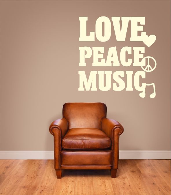 Love, peace.. als Wandtattoo